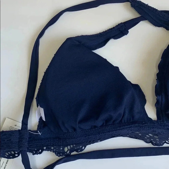 A.N.A Swim Navy Blue Lace Bikini Top, Swim Brief Plus 2X NWT - Picture 9 of 15